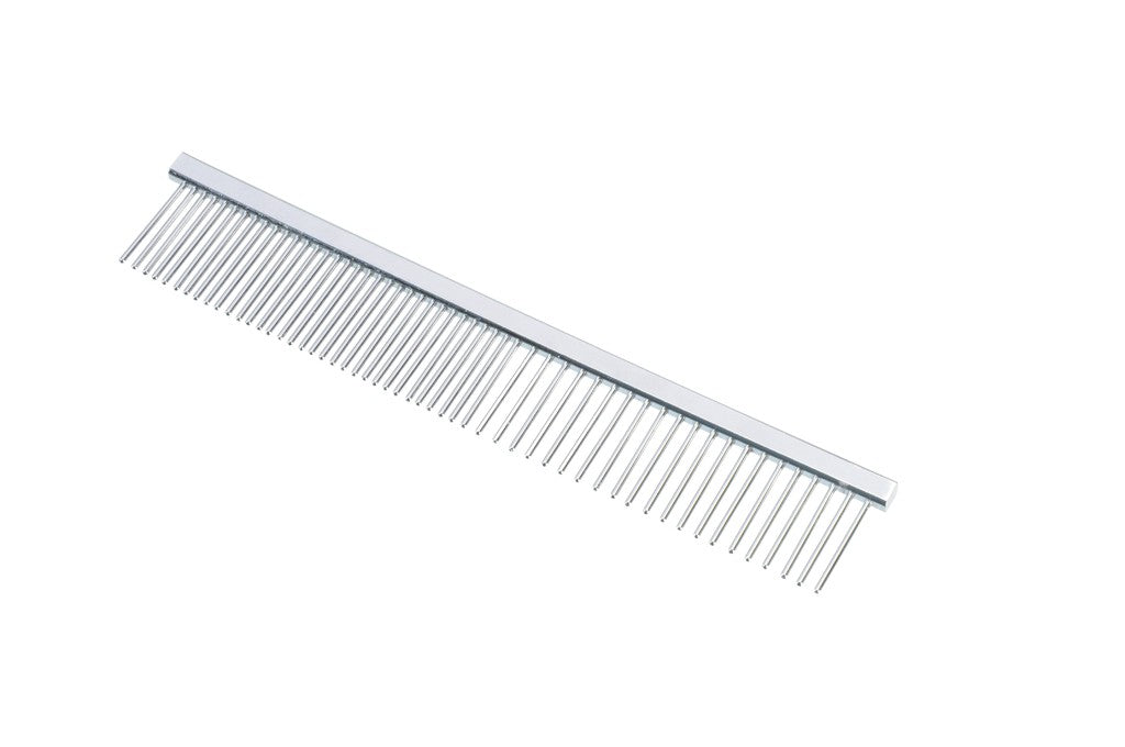 Pettine lineare cromato Camon 16 cm con denti lunghi per cani e gatti Pettine lineare cromato Camon 16 cm con denti lunghi per cani e gatti